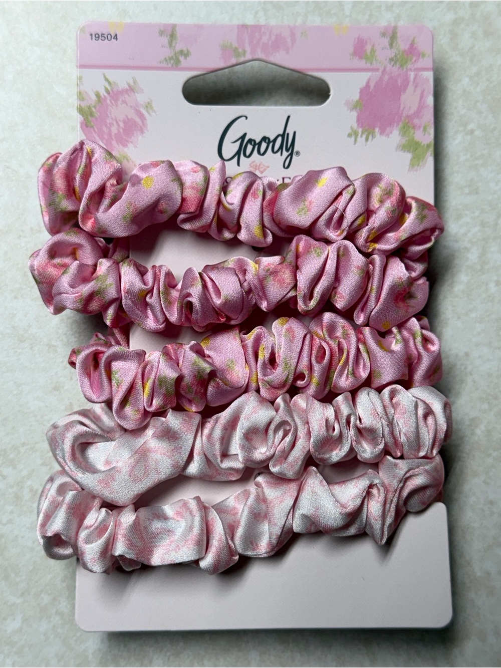 Goody X LoveShackFancy Pink Satin Scrunchie Set - 5 Pack